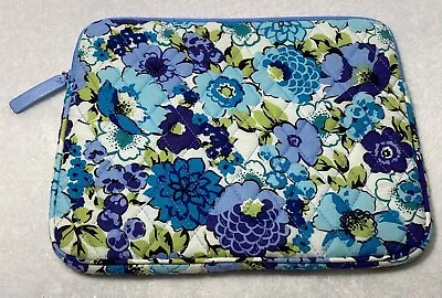 Vera Bradley Zip Around Tablet Case Bag Sleeve Floral Blue/Purple Quilted Pretty • $18