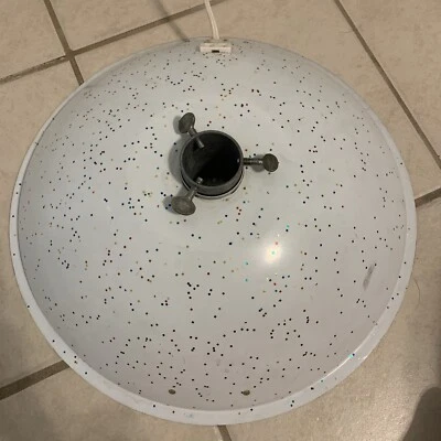 $79 • Buy Vintage ROTATING ATOMIC SPACESHIP Mell Mfg  CHRISTMAS TREE STAND 15”Diameter