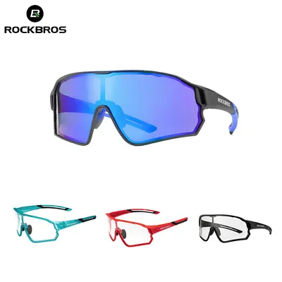 ROCKBROS Bicycle Photochromic Sunglasses Bike Cycling Sports Glasses UV400 • $23