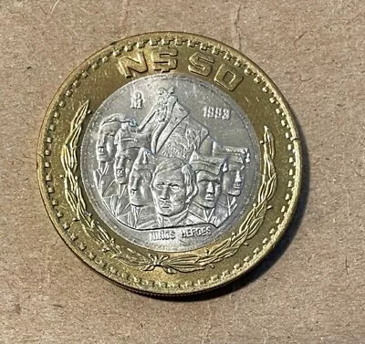Mexico - 1993 Silver 50 New Pesos - Popular • $55