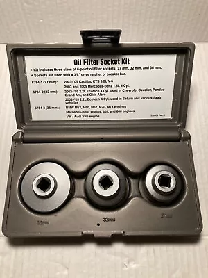 MATCO  3/8  Drive Oil Filter Socket Set  W/Case # MST6784 In Excellent Condition • $37.75