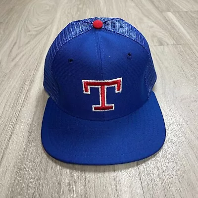 Vintage Texas Rangers Hat Cap Blue New Era 1986 Trucker Dupont Snapback MLB • $79.99