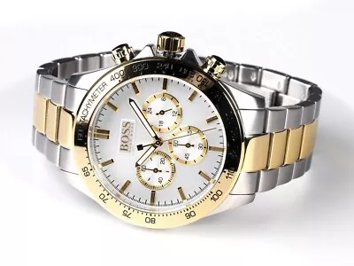 £87.99 • Buy New Genuine Hugo Boss Ikon Hb1512960 Steel Two Tone Gold & Silver Mens Watch