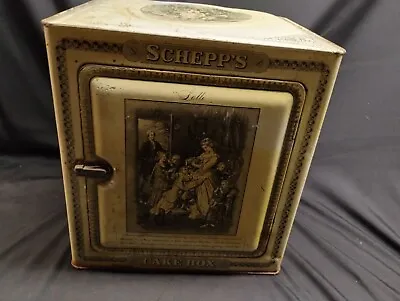 Antique Schepp's Lithoed Tin Cake Box • $50