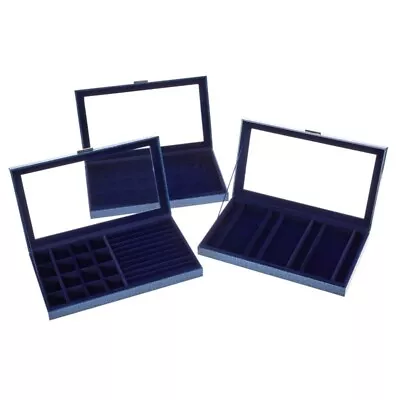 Colleen's Prestige Set Of 3 Large Jewelry Boxes - Sapphire Blue • $79.80
