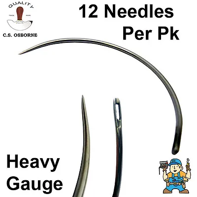 £52.53 • Buy C.S. Osborne Heavy Gauge Curved Round Point Upholstery Needles 2 - 10  No.501
