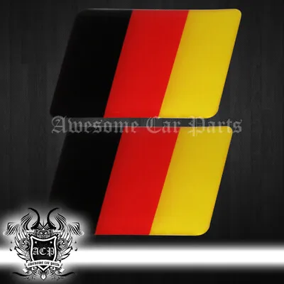 Audi Bmw Benz Porsche Vw 2X Germany Flag Hood Trunk Fender Emblem Badge Decal • $7.99