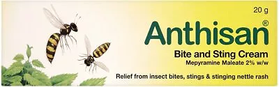 Anthisan Bite And Sting Cream 20g Insect Sting Relief Antihistamine UK GSL. • £8.99