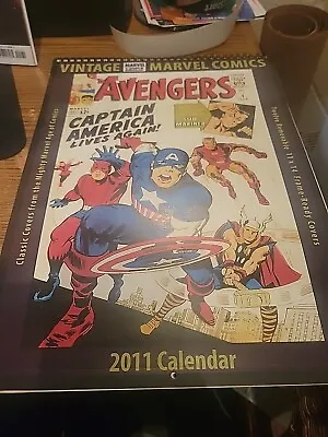 MARVEL COMICS 2011 VINTAGE CALENDAR By Asgard Press **PRISTINE CONDITION** • $10