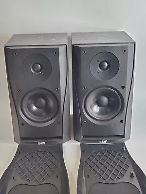 Bowers & Wilkins B&W DM 302 • Prism Wired Bookshelf Speakers Pair • Black Ash • $165