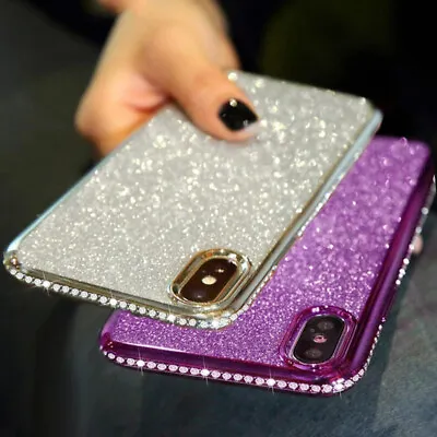 $8.59 • Buy Luxury Glitter Diamond Case For IPhone 13 12 11 Pro Max X XR 7 8 Plus Slim Cover