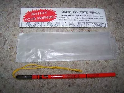 Vintage MAGIC HOLETITE PENCIL W/ Illustrated Direction Sheet LAWSON PRODUCTS New • $3.99