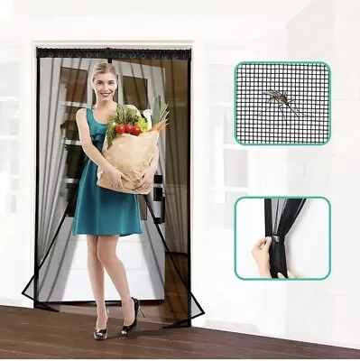 48  X 83  Magnetic Screen Door W/Heavy Duty Mesh Curtain Retractable Screen Door • $27.95