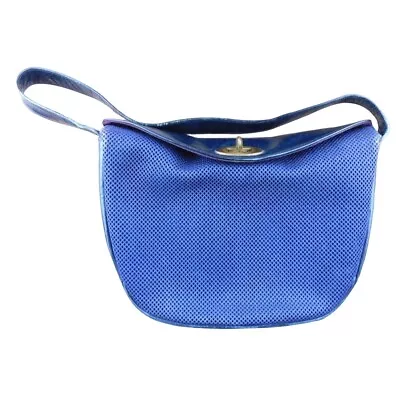 Vintage De Lisa Debs By Lennox Dark Blue Mesh Purse Handbag Divided • $8