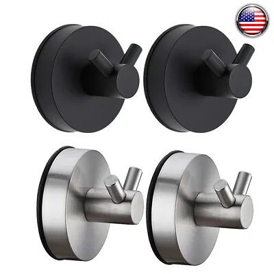 2X Strong Vacuum Suction Cup Hook Shower Towel Holder Hooks For Bathroom Kitchen • $14.69