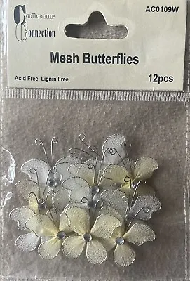 Mesh Butterflies 12pcs White • £2.50