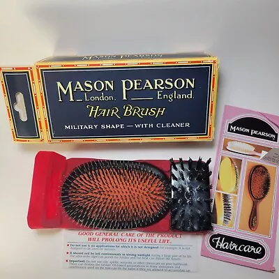 Mason Pearson Popular (military) Bristle & Nylon W/ Cleaner New • $149.97