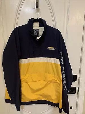 Gear For Sports Men's Air Force Size XLarge Windbreaker Pouch Jacket Blue Yellow • $26