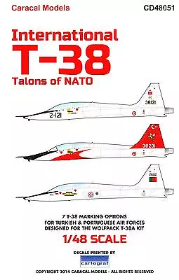 Caracal Decals 1/48 NORTHROP T-38 TALON International Talons Of NATO • $13.99