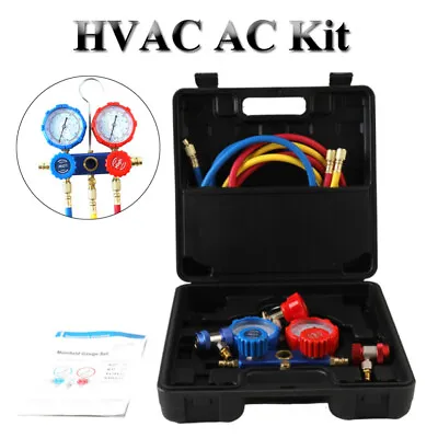 AC Manifold Gauge Kit HVAC Automative R410A Manifold Gauge Set For R404a R134a • $42