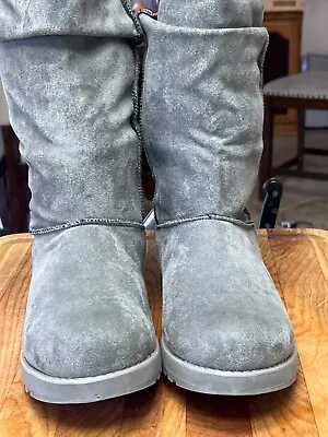 Skechers Boots Ugg Sytle Grey Used Size 10 • $9.99