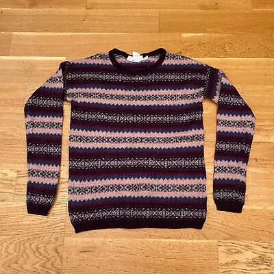 £19.99 • Buy H&M LOGG Label Fair Isle Knit Jumper S UK 8 10 Sweater Pattern Folk Nordic Ski