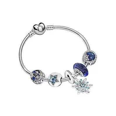 7.5 Inch Pandora 925 Silver Bracelet Sterling Moon Stars Charm New With Box • $54.89