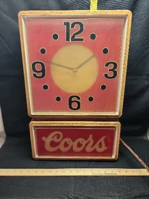 Vintage Coors Beer Light Up Clock Does Not Work Parts/Repair Only • $120