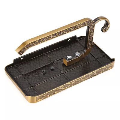 Antique Vintage Brass Toilet Bathroom Paper Holder Phone Shelf Wall Mounted AOS • $20.13