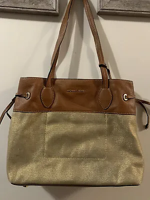 Michael Kors Leather And Gold Vintage Handbag • $26