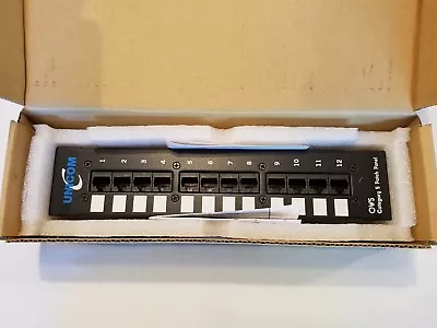 Unicom Cat5 12-Port Wallmount Patch Panel PATU5-812A-WB • $38.10