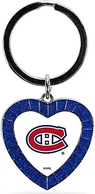 Canadiens Keychain Rhinestone Heart Decal Emblem Team Color Hockey • $14.09