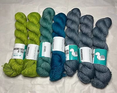 Undercover Otter Eventide Yarn 7-skein Bundle / Yak + Silk + Merino / 400yds Ea • $225