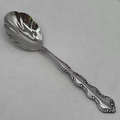 Oneida Silver Deluxe Mozart Sugar Shell Spoon Stainless 6  Glossy Scalloped • $3.49