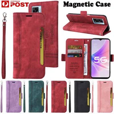 $12.79 • Buy For OPPO A5 A9 A54 A94 A96 Find X5 Lite Reno8 Magnetic Leather Case Wallet Cover