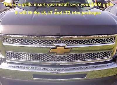 07-2013 Chevy Silverado 1500 Chrome Mesh Grill GRILLE INSERT (INSERT ONLY!) • $127.20