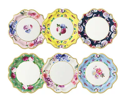 Afternoon Tea Party Plates Luxury Vintage Style Floral Paper Plates Assort X 12 • $6.15