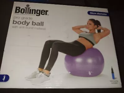 $5 • Buy NEW BOLLINGER Purple Pro Grade BODY BALL Hand Pump Included 55cm