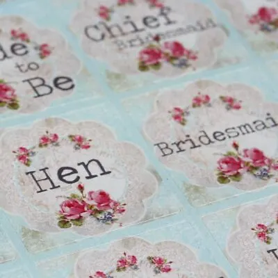 £2.04 • Buy Luck And Luck Vintage Floral Doily Style Hen Party Sticker Sheet X 35