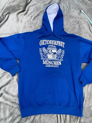 Oktoberfest Hoodie Men’s XL Royal Blue . New Without Tags • £12