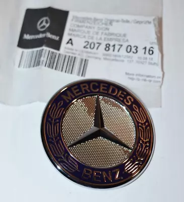 Original Blue Mercedes-Benz Hood Emblem Badge 207 817 03 16 Part • $25.65