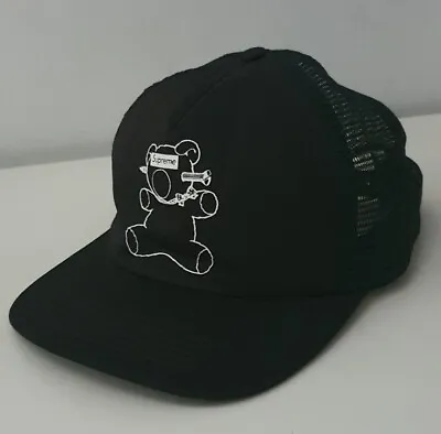 Rare SS15 Supreme X Undercover Mesh Back 5-panel Black Cap Hat Teddy Bear • $382.92