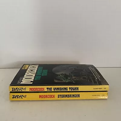 Lot 2 Books ~ Michael Moorcock ~ STORMBRINGER & THE VANISHING TOWER ~ DAW 1977 • $36