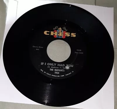 The Radiants 45 Voice Your Choice / If I Only Had You Chess 1904 Ex • $6.60