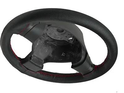 For Mg Mgb Gt Black Perforated Leather Steering Wheel Cover Red Stitching 65-80 • $42.02