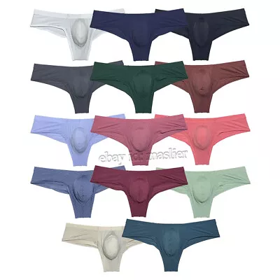 Stylish Sexy Men's Hipster Cheeky Briefs Modal Bikini Underwear With Ruched Back • $7.92