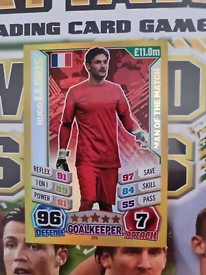 Match Attax World Stars 2014 Man Of The Match Hugo Lloris • £1