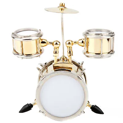 Miniature Musical Instrument Replica Drum Set Ornament Drummer Gift Supply MNS • $19.18