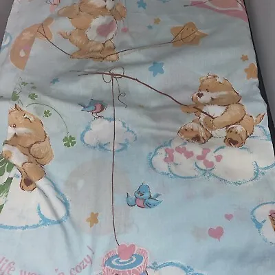 Vintage 1982 Care Bears Twin Flat Bed Sheet Made In USA • $24.87