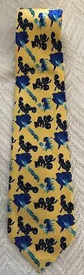 Georges Duboeuf Silk Tie France Blue Teal Yellow • $29.98